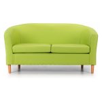 Nicole Faux Leather 2 Seater Tub Chair – Lime Green