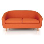 Turin 2 Seater Tub Chair – Orange Orange
