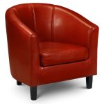 Kingsley PU Dark Legs Tub Chair – Red Red