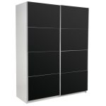 Ellum Black Sliding Wardrobe White/Black