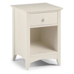 Cameo Stone White Bedside Table White