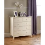 Cameo Stone White 5 Drawer Chest White