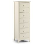 Cameo Stone White Narrow 7 Drawer Chest White