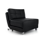 Rita Faux Leather Chair Bed Black