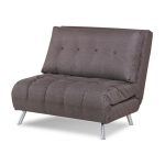 Romeo Fabric Chair Bed Brown