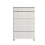 Colburn White Deep 6 Drawer Chest White