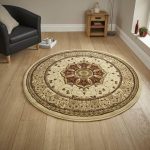 Cream Heritage Round Rug Natural