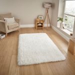 Ivory Montana Shaggy Rug White