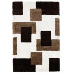 Brown Cube Fashion Rug Natural