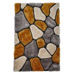 Yellow Pebbles Noble House Rug Grey