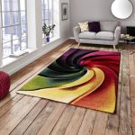 Sunrise Y498A Rug Green, Purple, Red and Yellow