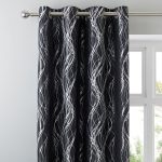 Victoria Charcoal Eyelet Curtains Charcoal Grey
