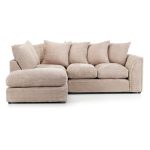 Denver Cream Jumbo Cord Left Hand Corner Sofa Cream