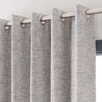 Lewes Ink Jacquard Eyelet Curtains Ink (Blue)
