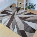 Shatter Hand Carved Rug Brown