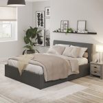 Ascot Grey Upholstered Ottoman Bedstead Grey