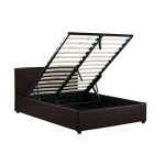 Toronto Brown Faux Leather Ottoman Bedstead Brown