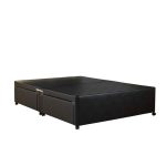 Universal Leather Divan Base – Black Black