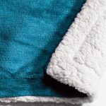 Sherpa Teal Throw Blue
