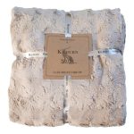 Lomand Taupe Luxury Throw Taupe Cream
