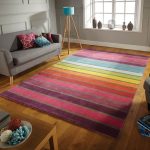 Illusion Candy Rug Purple/Yellow/Orange and Blue