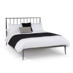 Saturn Black Metal Bedstead Black Nickel