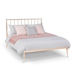 Saturn Rose Gold Metal Bedstead Rose Gold