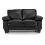 Texas 2 Seater Bonded Leather Sofa Black