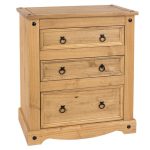 Corona 3 Drawer Chest Brown