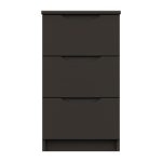 Legato Black Gloss 3 Drawer Bedside Table Black