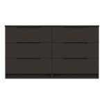 Legato Black Gloss 6 Drawer Wide Chest Black