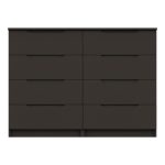 Legato Black Gloss 8 Drawer Wide Chest Black
