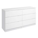 Legato White Gloss 6 Drawer Wide Chest White