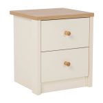 Findon 2 Drawer Bedside Table Cream (Natural)
