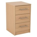 Lavant Oak 3 Drawer Bedside Table Oak