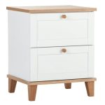 Arcadia 2 Drawer Bedside Table White
