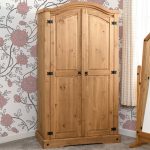 Corona Pine Curved Top Wardrobe Brown