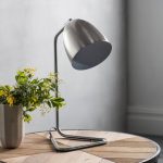 Gallery Direct Denver Brushed Nickel Desk Lamp Silver