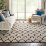 Ivory and Blue Amore Rug Blue/Natural