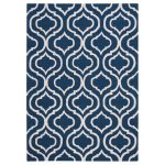 Navy Linear 15 Rug Blue