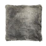 Large Verbier Grey Faux Fur Cushion Grey