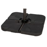 Water Fillable Cross Stand Cantilever Parasol Base Black