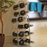 Hahn Pisa Chrome 10 Bottle Wine Rack Chrome (Silver)