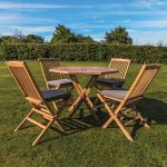 Teak 4 Seat Octagonal Dining Set Teak (Brown)