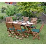 Concord 6 Seat Folding Garden Set Teak (Brown)