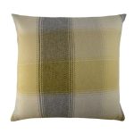 Jacob Ochre Check Cushion Cover Ochre Yellow and Grey