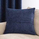 Large Chenille Navy Cushion Navy