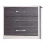 Avola Grey 3 Drawer Chest Cream