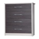 Avola Grey 4 Drawer Chest Cream
