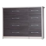 Avola Grey 8 Drawer Chest Cream